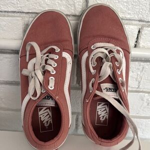 Vans Red Canvas Sneakers